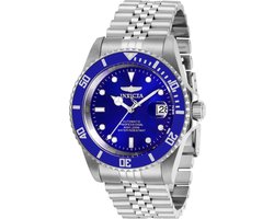 Invicta Pro Diver 29179 Heren Horloge - Waterdicht - Analoog - Automatisch Uurwerk - Roestvrij Staal met blauwe Wijzerplaat - 42mm