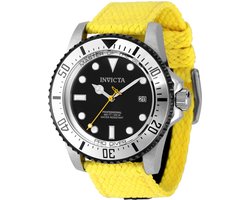 Invicta Pro Diver 37410 Heren Horloge - Waterdicht - Analoog - Automatisch Uurwerk - Roestvrij Staal met zwarte Wijzerplaat - 44mm