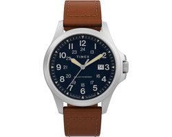 Timex Field Post Solar TW2V03600 Horloge - Leer - Bruin - Ø 41 mm