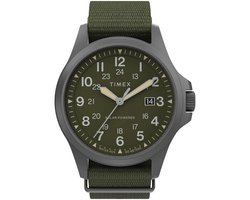 Timex Field Post Solar TW2V03700 Horloge - Textiel - Groen - Ø 40 mm