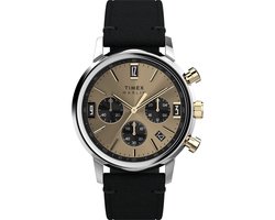 Timex Marlin TW2W60300 Horloge - Leer - Zwart - Ø 40 mm