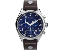 Timex Pan-Am Chrono TWG030000 Horloge - Leer - Bruin - Ø 42 mm