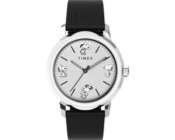 Timex Peanuts Marlin TW2W54000 Horloge - Leer - Zwart - Ø 40 mm