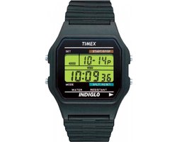 Timex T80 TW2U84000 Horloge - Kunststof - Zwart - Ø 34 mm