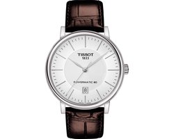 Tissot Carson Premium Powermatic 80 T1224071603100 Horloge - Leer - Bruin - Ø 40 mm