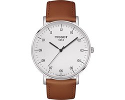 Tissot Everytime T1096101603700 Horloge - Leer - Bruin - Ø 42 mm