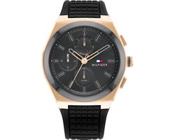 Tommy Hilfiger Connor 1791931 Horloge - Siliconen - Zwart - Ø 44 mm