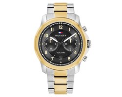 Tommy Hilfiger TH1710627 WESLEY Heren Horloge - Mineraalglas - Staal - Zilverkleurig - 42 mm breed - Quartz - Vouw/Vlindersluiting - 5 ATM (douchen)