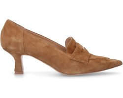 Manfield - Dames - Beige suède pumps - Maat 40