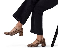 Manfield - Dames - Leopard Mary Jane pumps - Maat 42