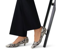 Manfield - Dames - Leren slangenprint pumps - Maat 39