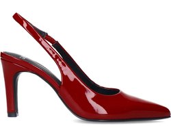 Manfield - Dames - Rode lakleren slingbacks - Maat 36