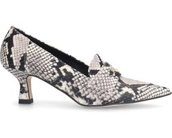 Manfield - Dames - Slangenprint leren pumps - Maat 36