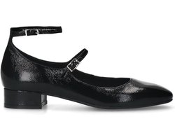 Manfield - Dames - Zwarte lak leren Mary Jane pumps - Maat 36