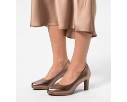 No Stress - Dames - Bronzen leren pumps - Maat 42