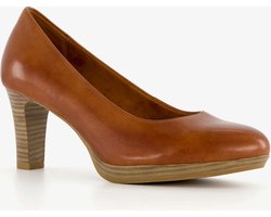 Tamaris leren dames pumps cognac - Maat 37