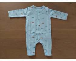 Baby new born pyjama, biologisch katoen, jongens, maat 50/56, alloverprint "cars"