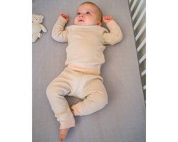 Babypyjama creme maat 68 - 4-6 maanden - Ademend katoen