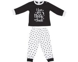 Beeren Baby pyjama To the Moon Zwart Maat 86/92