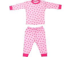 Beeren Bodywear Meisjes Pyjama Stripe Star - Roze - Maat 86/92