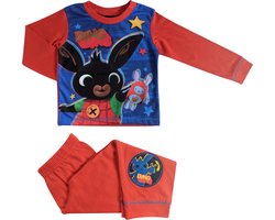 Bing pyjama - maat 92 - BING pyama met lange broek en longsleeve - rood