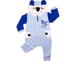 Boxpakje jumpsuit-100% katoen-ritssluiting-capuchon-koala