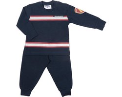 Brandweer Baby/Peuter/Kleuter/Kinderpyjama - collectie Fun2Wear rode streep / blauw - Maat 68