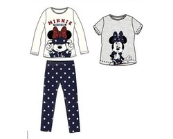 Disney Minnie Mouse Pyjama Set - 3-delige pyama - Broek + 2 Shirts - Glitterprint - Maat 92/98