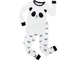 Elowel - Jongen Pyjama 2 Delig, 100% Katoen, Comfortabel, Slim fit Broek | 10 Jaar | Panda Bear