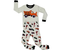 Elowel Jongens "Zand Vrachtwagen" Pyjama set 100% katoen (maat 18-24 maanden)