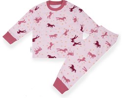 Frogs and Dogs - Horse AOP F&D Pyjama | Roze meisjes jongens - Katoen - Maat 104