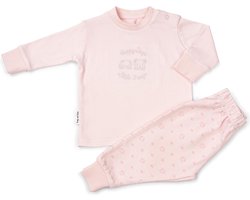 Frogs and Dogs - Pyjama Basic met Borduursel - Roze - Maat 62 - Meisjes