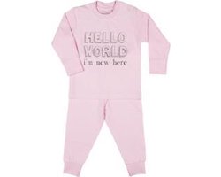 Frogs and Dogs Pyjama Hello World Pink maat 68