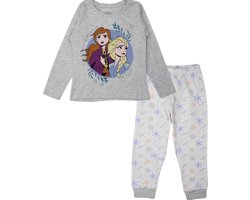 Frozen pyjama - katoen - pyjamaset - Elsa - Anna - grijs - maat 92 - 2 jaar