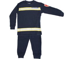 Fun2Wear Brandweer Baby/Peuter/Kleuter/Kinderpyjama - navy - Maat 68