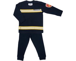 Fun2Wear Brandweer Baby/Peuter/Kleuter/Kinderpyjama - navy - Maat 92