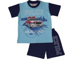 Fun2Wear - Politie Shortama Baby | Dress Blues - Katoen - Maat 86