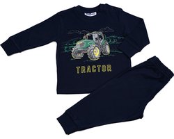 Fun2Wear - Pyjama Baby Tractor | Jurk Blues meisjes jongens - Katoen - Maat Jurk blauw