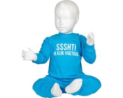 Fun2wear Pyjama SSSHT! IK KIJK VOETBAL Blauw maat 116