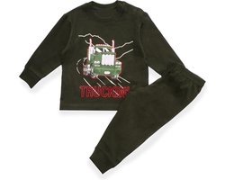 Fun2Wear - Truckin | Groen meisjes jongens - Katoen - Maat 122/128