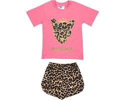 Fun2Wear - Wild Child Shortama Teen | Roze - Katoen - Maat 176