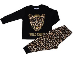 Fun2Wear - Wild Child | Zwart meisjes jongens - Katoen - Maat 104