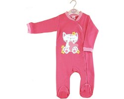 Jam Jam - Onesie - Pyjama - Boxpak - Slaappak met Kat - Maat 9-12 mnd - 74