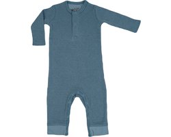 Lodger Boxpakje newborn - Gebreid katoen - Overslag - Maat 50 - Blauw