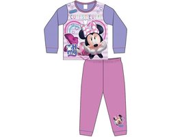 Minnie Mouse pyjama - roze met paars - Minnie Mouse Disney pyama - maat 86/92