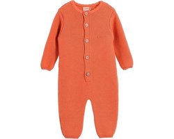 Minora gebreide baby kleding jongens-Unisex boxpakje- Baby kleding meisjes- Maat 62/ 1-3 Maanden-Newborn overalls winter- Baby kleding jongens-Orange-Kraamcadeau - Babyshower Cadeau