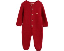 Minora gebreide baby kleding jongens-Unisex boxpakje- Baby kleding meisjes- Maat 62/ 1-3 Maanden-Newborn overalls winter- Baby kleding jongens-Rood-Kraamcadeau - Babyshower Cadeau-Sinterklaas cadeautjes