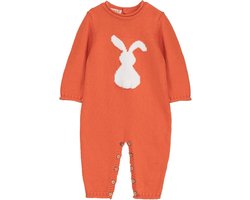 Minora gebreide unisex boxpakje- Baby jongens en meisjes- Maat 62-1/3 maanden-Newborn overalls winter- Konijn patroon romper- Baby kleding jongens-Kraamcadeau - Babyshower Cadeau-Sinterklaas cadeautjes