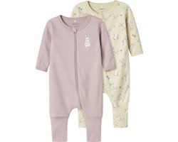 Name It Baby Pyjama NBFNIGHTSUIT RABBIT Zip 2-Pack - Maat 56