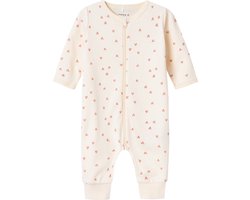 NAME IT NBFNIGHTSUIT ZIP BUTTERCREAM HEARTS NOOS Meisjes Pyjama - Maat 80